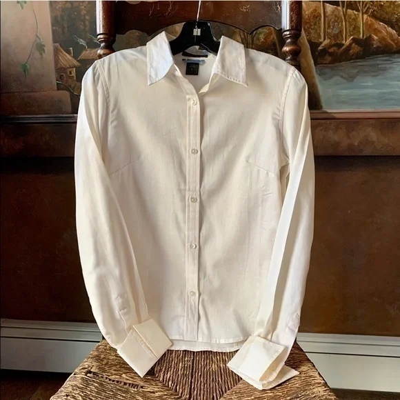 banana republic french cuff dress shirt Banana Republic | Tops | Banana Republic Soft White French Cuff Shirts